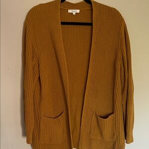 Madewell Golden Brown Open-Front Cardigan